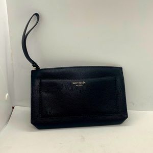 New Black Leather Kate Spade Wristlet